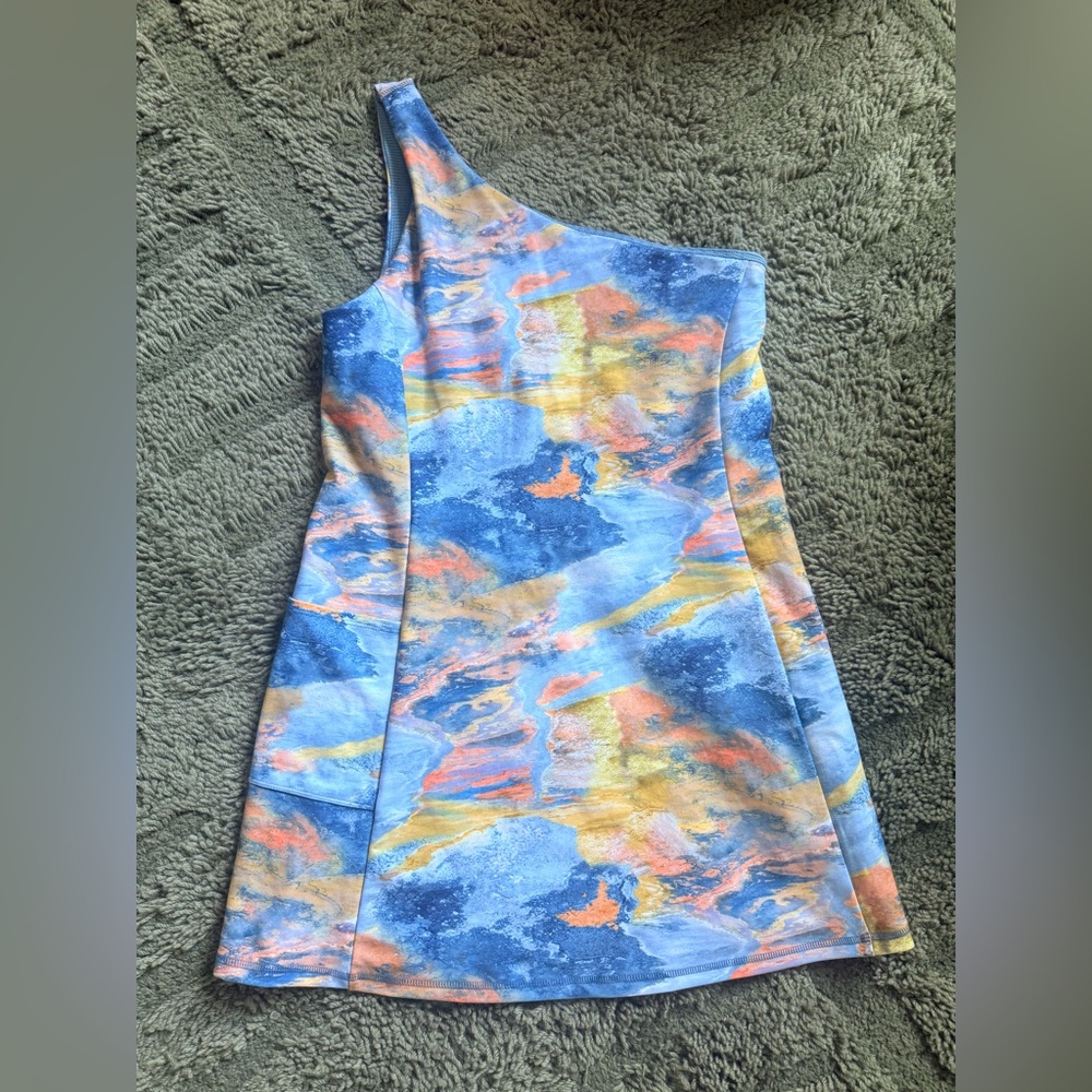 DSG x Twitch & Allison Momentum One Shoulder Dress – Crater Lake Multi